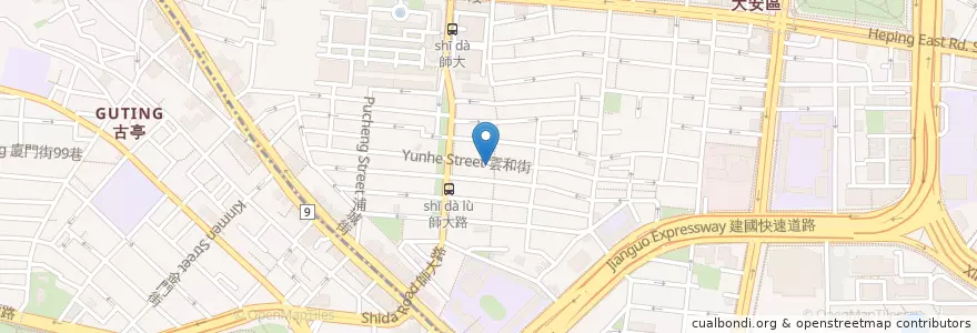 Mapa de ubicacion de 品客經典咖啡 en 臺灣, 新北市, 臺北市, 大安區.