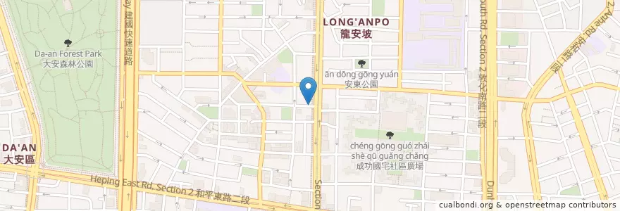 Mapa de ubicacion de 大埔鐵板燒 en Тайвань, Новый Тайбэй, Тайбэй, Даань.