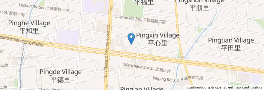 Mapa de ubicacion de 品賀手作滷 en Тайвань, Тайчжун, 北屯區.