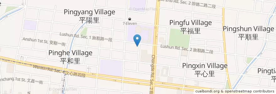 Mapa de ubicacion de 愛家素食坊 en 臺灣, 臺中市, 北屯區.
