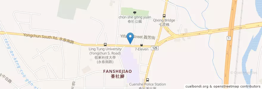 Mapa de ubicacion de 新台灣牛肉麵 en تايوان, تاي شانغ, 南屯區.