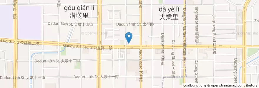 Mapa de ubicacion de 新肉多多麻辣火鍋 en 타이완, 타이중 시, 난툰 구.