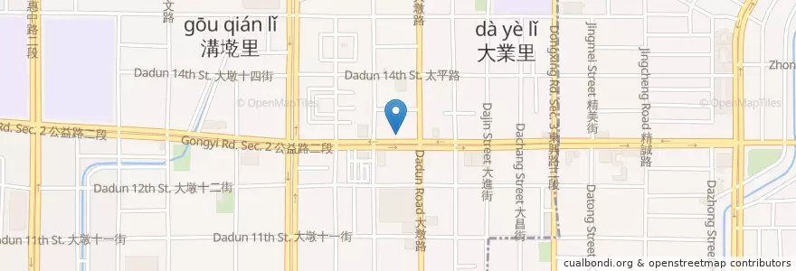 Mapa de ubicacion de 龍涎居雞膳食坊 en تايوان, تاي شانغ, 南屯區.