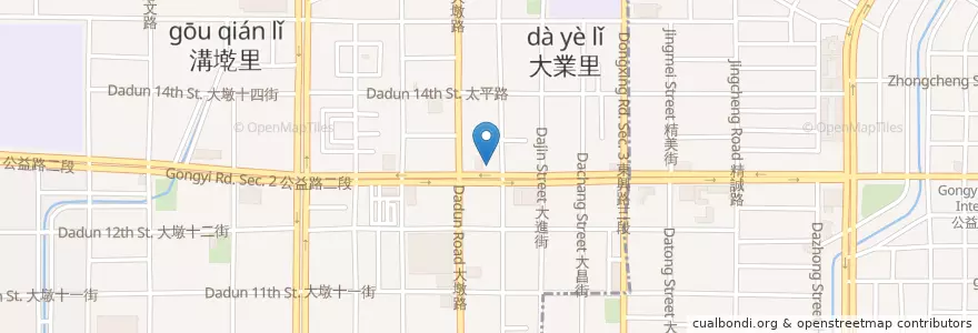 Mapa de ubicacion de 台南担仔麵鼎級國際宴會館 en Taiwan, Taichung, 南屯區.
