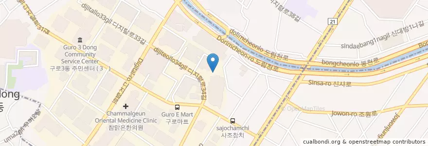 Mapa de ubicacion de we trust coffee en Güney Kore, Seul.