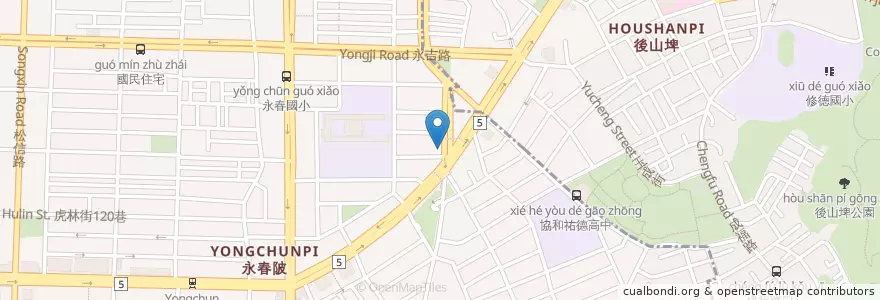 Mapa de ubicacion de 春來蚵仔麵線 en Taiwan, Neu-Taipeh, Taipeh, Xinyi.
