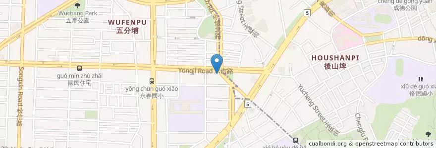 Mapa de ubicacion de 洋朵義式廚房 en Taiwan, New Taipei, Taipei, Xinyi District.