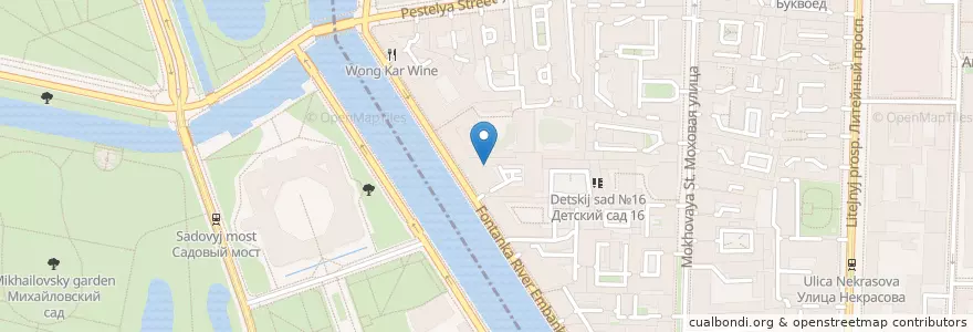 Mapa de ubicacion de The Doris Day en Russia, Northwestern Federal District, Leningrad Oblast, Saint Petersburg, Центральный Район, Литейный Округ.