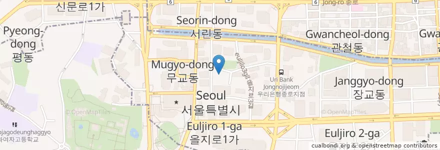Mapa de ubicacion de 부민옥 en South Korea, Seoul, Myeong-Dong.