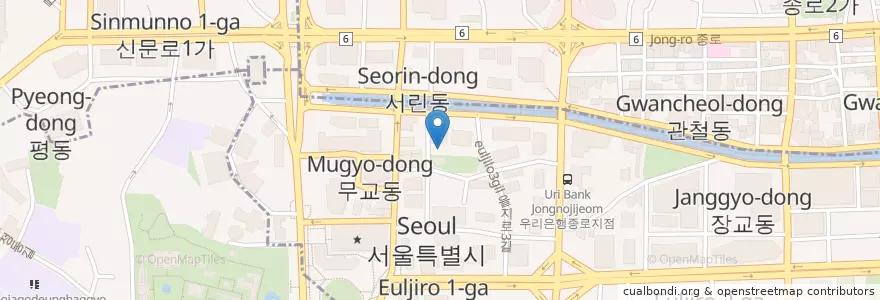 Mapa de ubicacion de 손가명가 en Corea Del Sud, Seul, 명동.