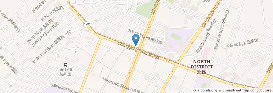 Mapa de ubicacion de 府城動物醫院 en 臺灣, 臺南市.