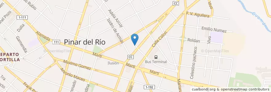 Mapa de ubicacion de El Baturro en 古巴, Pinar Del Río, Pinar Del Río, Ciudad De Pinar Del Río.