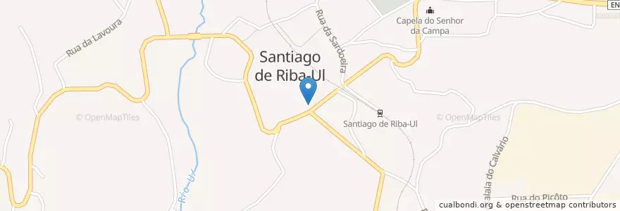 Mapa de ubicacion de Café Santiago en 포르투갈, Aveiro, 노르트 지방, Área Metropolitana Do Porto, Oliveira De Azeméis, Oliveira De Azeméis, Santiago De Riba-Ul, Ul, Macinhata Da Seixa E Madail.