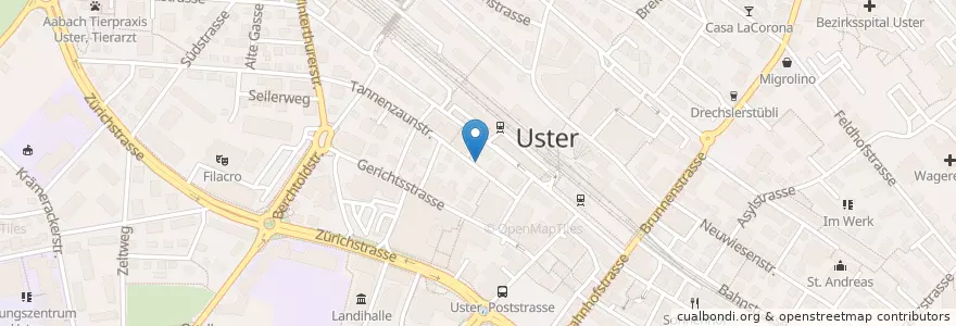 Mapa de ubicacion de Ludothek Uster en Switzerland, Zurich, Bezirk Uster, Uster.
