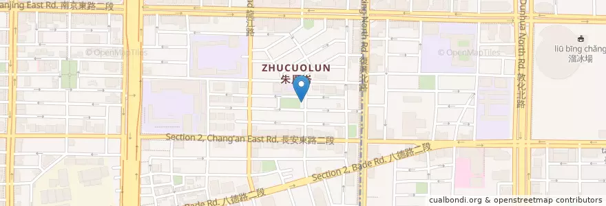 Mapa de ubicacion de 格登炸雞 遼寧店 en 臺灣, 新北市, 臺北市, 中山區.