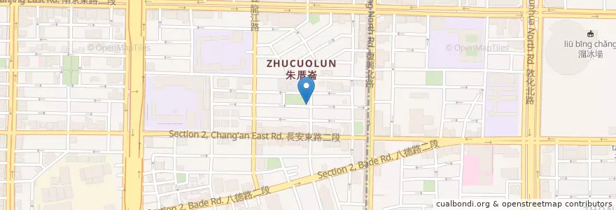 Mapa de ubicacion de 遼寧街香菇肉粥 en 臺灣, 新北市, 臺北市, 中山區.