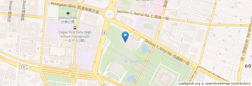 Mapa de ubicacion de 爐鍋咖啡 en تايوان, تايبيه الجديدة, تايبيه, 中正區.
