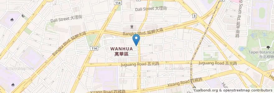 Mapa de ubicacion de 麗珠什錦麵 en Taiwan, 新北市, Taipé, 萬華區.