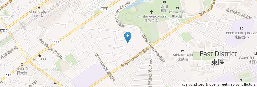 Mapa de ubicacion de 芙荷亭 en Taiwan, Taiwan Province, Hsinchu, East District.