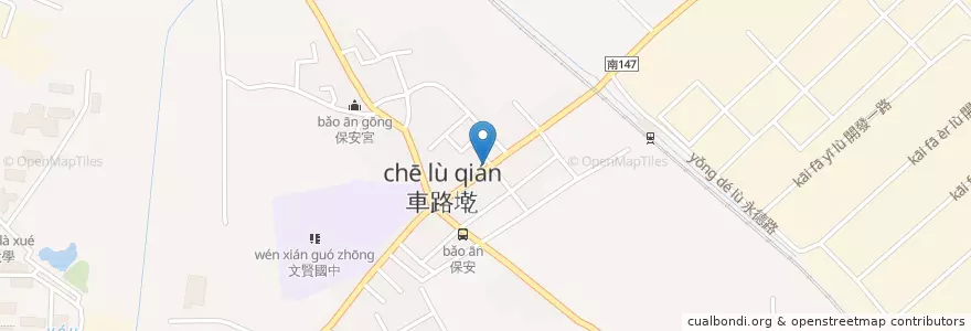 Mapa de ubicacion de 心葉素食 en Taiwan, Tainan, 仁德區.