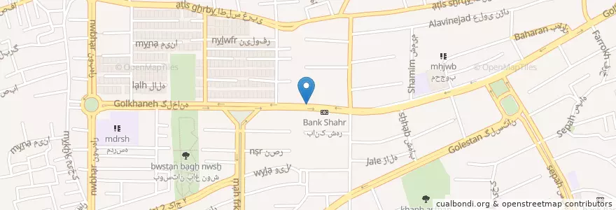 Mapa de ubicacion de پیتزار دونر برگر آتا en イラン, エスファハーン, شهرستان اصفهان, بخش مرکزی شهرستان اصفهان, اصفهان.