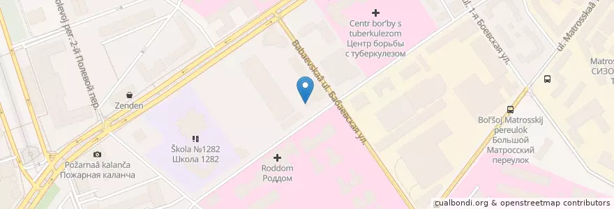 Mapa de ubicacion de Клиника доктора Исаева en Rusia, Distrito Federal Central, Москва, Восточный Административный Округ, Район Сокольники.