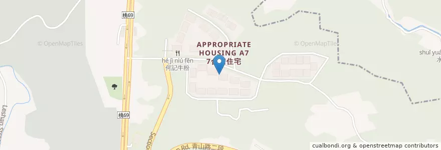 Mapa de ubicacion de WD 我的早餐 en Taiwán, Taoyuan, 龜山區.