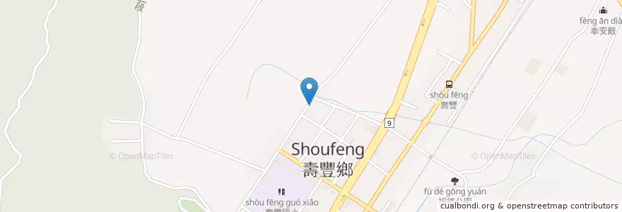 Mapa de ubicacion de 力拿恆教會 en 타이완, 타이완성, 화롄현, 서우펑 향.