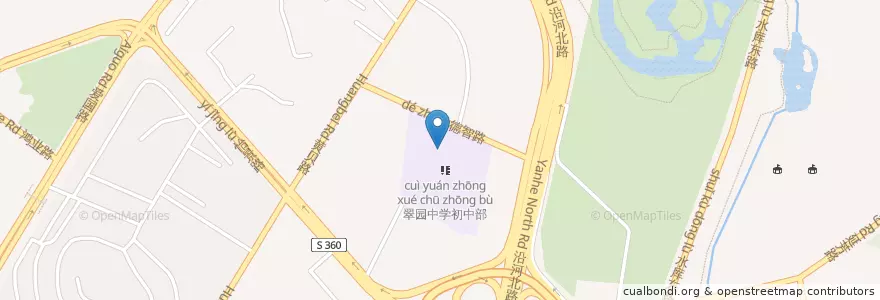 Mapa de ubicacion de 报告厅 en 中国, 广东省, 深圳市, 罗湖区, 黄贝街道.