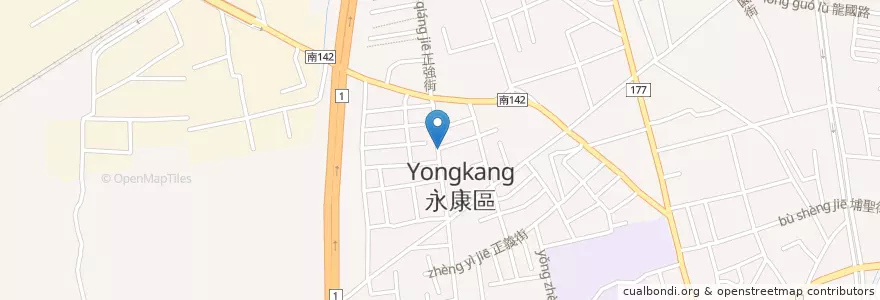 Mapa de ubicacion de 永和豆漿 en 臺灣, 臺南市, 永康區.