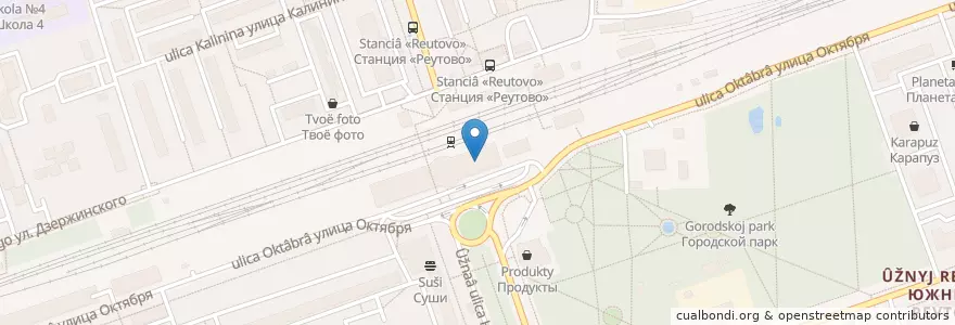 Mapa de ubicacion de Сбербанк en Rusia, Distrito Federal Central, Óblast De Moscú, Городской Округ Реутов.