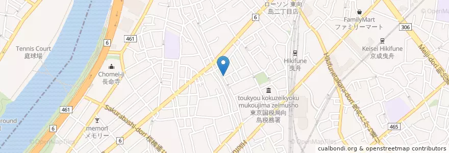 Mapa de ubicacion de スナック亜紀 en 日本, 東京都, 墨田区.