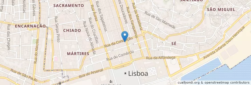 Mapa de ubicacion de Gelados Fragoleto en Portugal, Lissabon, Großraum Lissabon, Lissabon, Santa Maria Maior.