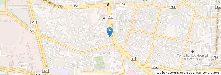 Mapa de ubicacion de Quel en Japonya, 東京都, 文京区.