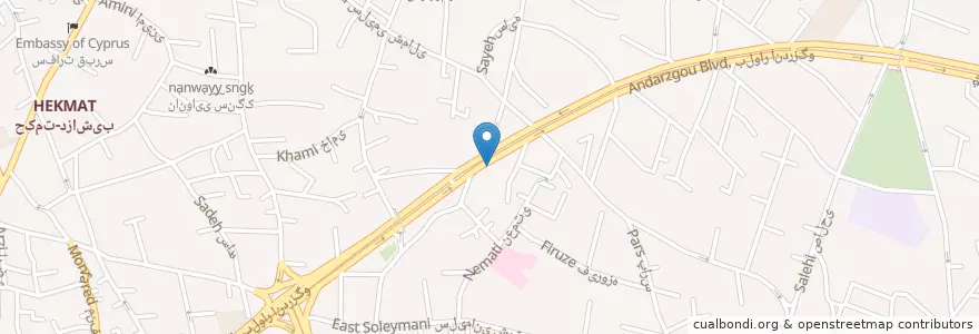 Mapa de ubicacion de داروخانه شبانه روزی en ایران, استان تهران, شهرستان شمیرانات, تهران, بخش رودبار قصران.