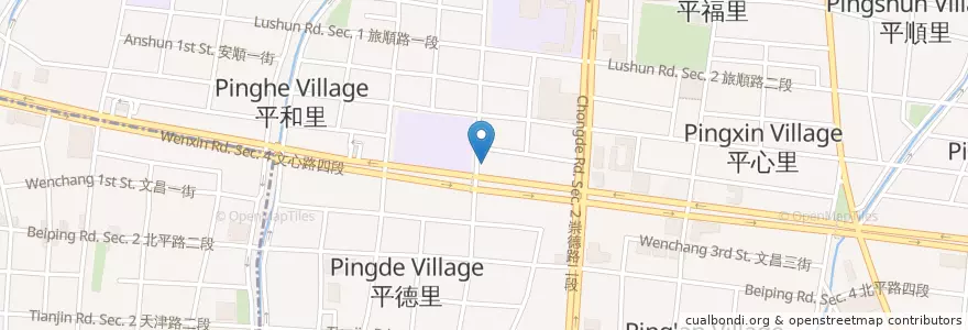 Mapa de ubicacion de 洪良記(河北總店) en 타이완, 타이중 시, 베이툰 구.