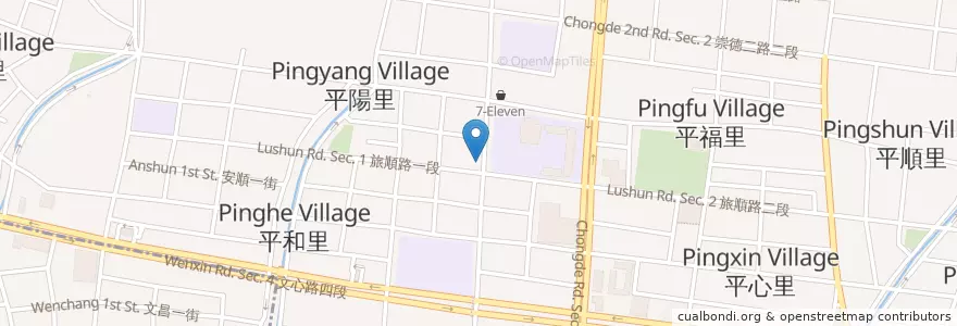 Mapa de ubicacion de 豐玉社區豆腐坊 en تايوان, تاي شانغ, 北屯區.
