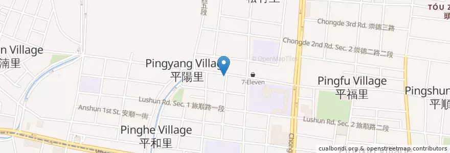 Mapa de ubicacion de 賴15魯肉飯 en 타이완, 타이중 시, 베이툰 구.