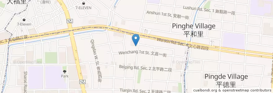 Mapa de ubicacion de 好食遇義式料理 en 臺灣, 臺中市, 北屯區, 北區.