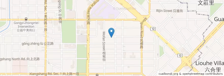 Mapa de ubicacion de OKTW Cafe  咖啡館 en Taïwan, Taichung, 西區.
