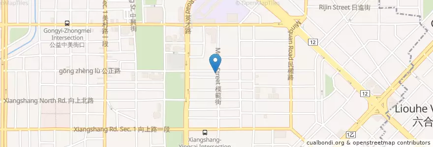 Mapa de ubicacion de 珍開興 en 台湾, 台中市, 西区.