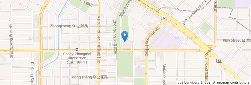 Mapa de ubicacion de Mo-Mo-Paradise en Tayvan, Taichung, 西區.
