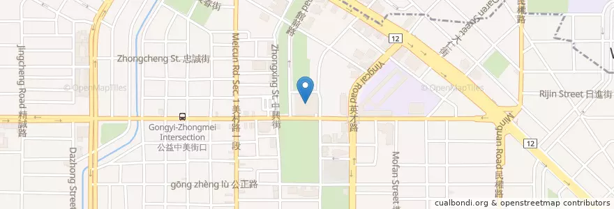 Mapa de ubicacion de UNICONE勤美誠品快閃店 en Taiwan, Taichung, 西區.