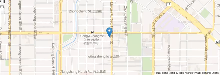 Mapa de ubicacion de 螺肉大王 en Taiwan, Taichung, 西區.