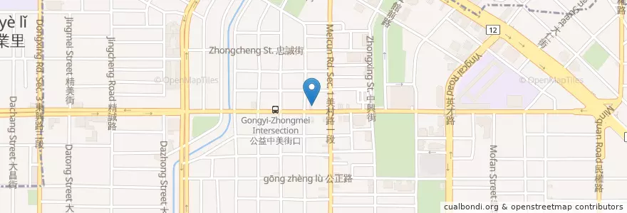 Mapa de ubicacion de 台南無刺虱目魚專賣店 en Тайвань, Тайчжун, 西區.