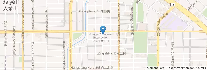 Mapa de ubicacion de 老強記燒臘 en تایوان, تایچونگ, 西區.