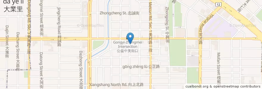 Mapa de ubicacion de 廣味燒臘快餐店 en Taiwan, Taichung, 西區.
