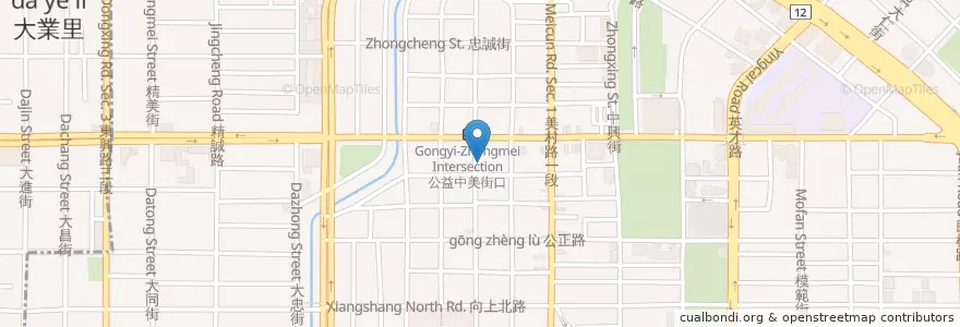 Mapa de ubicacion de 品味豆乳雞 en Taiwan, Taichung, 西區.