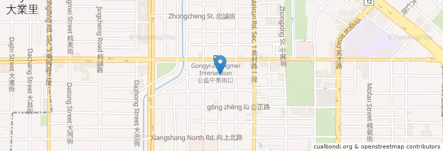 Mapa de ubicacion de KEBAB烤肉捲餅 en Taiwan, Taichung, 西區.