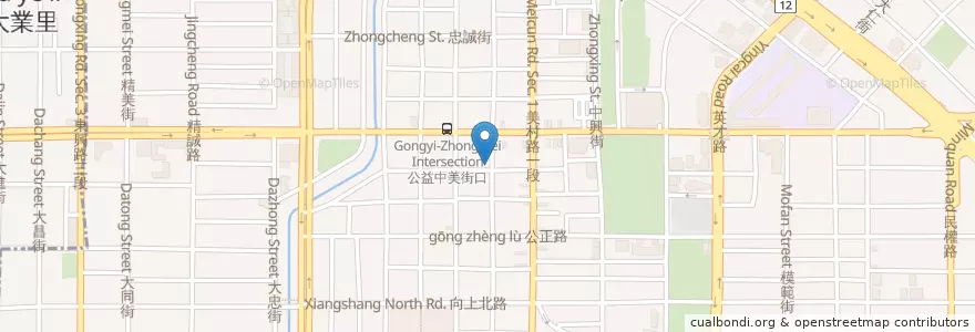 Mapa de ubicacion de 京燒拉麵 en Taiwán, Taichung, 西區.